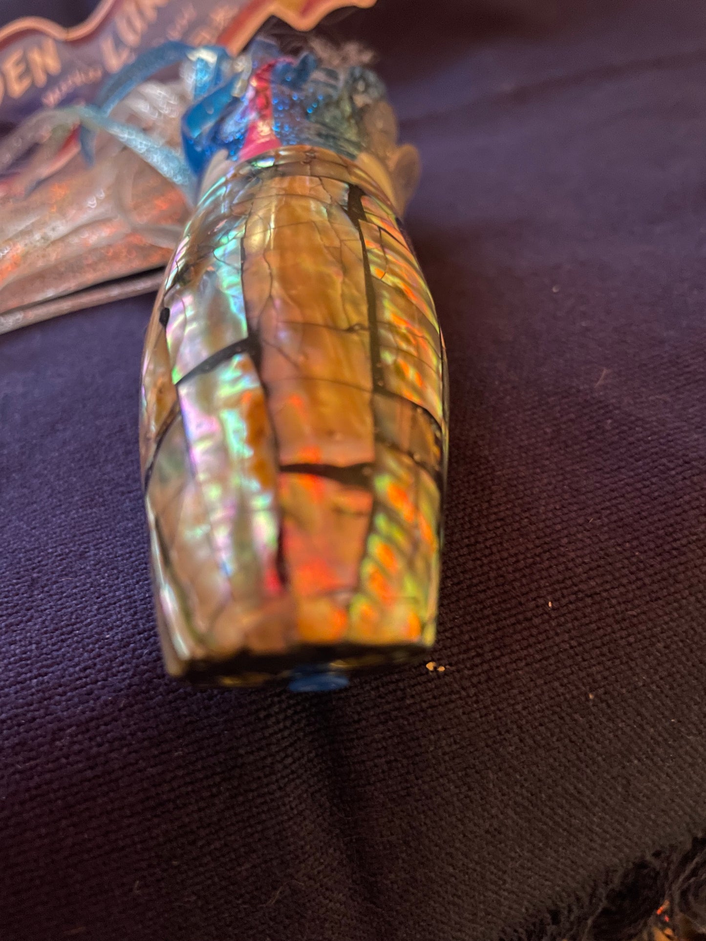 Japanese Raden Lure. Big Game Lure,Marlin Tuna ,11 " Aku eye mother of pearl.