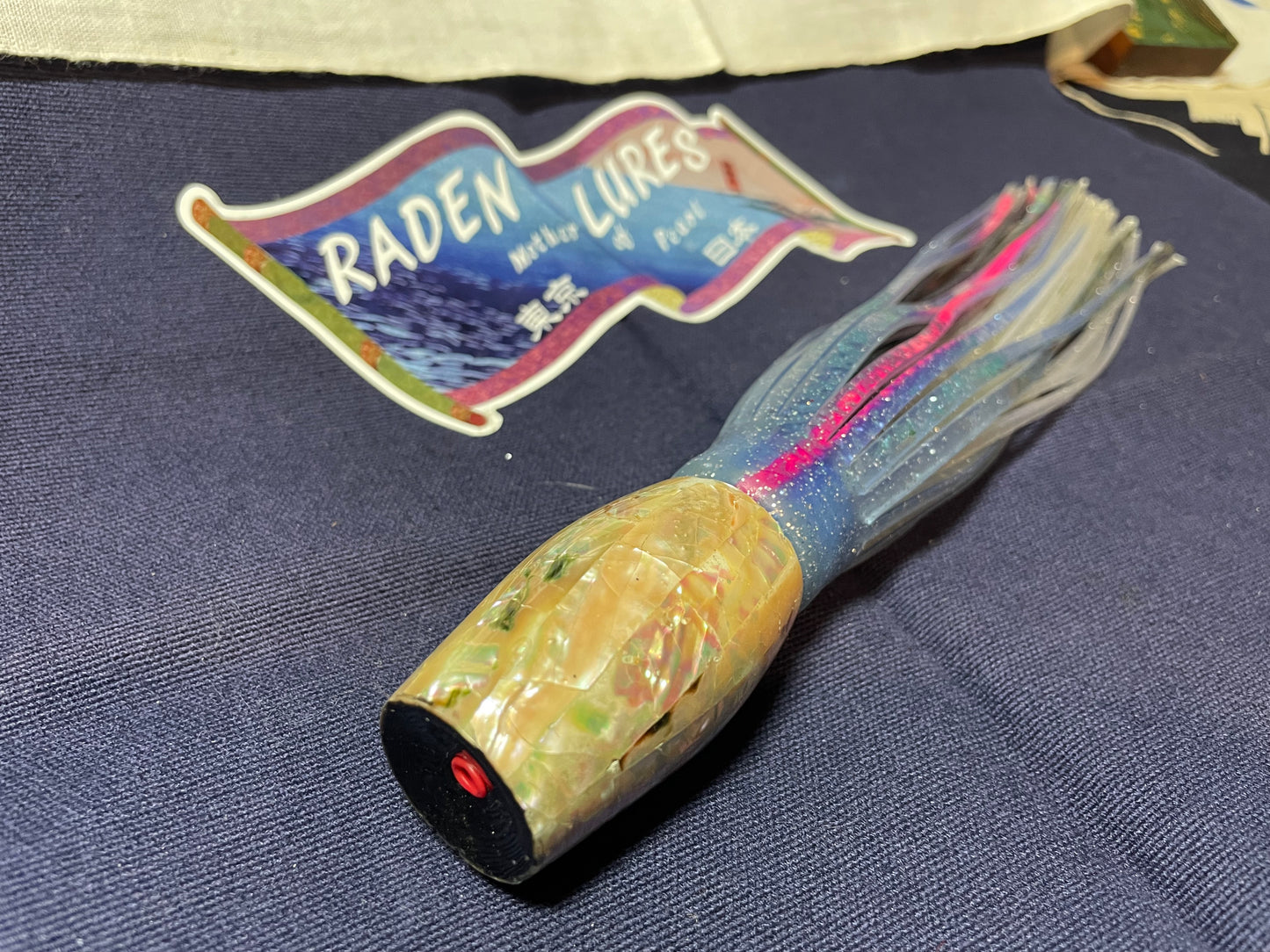 Japanese Raden Lure. Big Game Lure,Tuna ,10.5 " scoop mother of pearl.