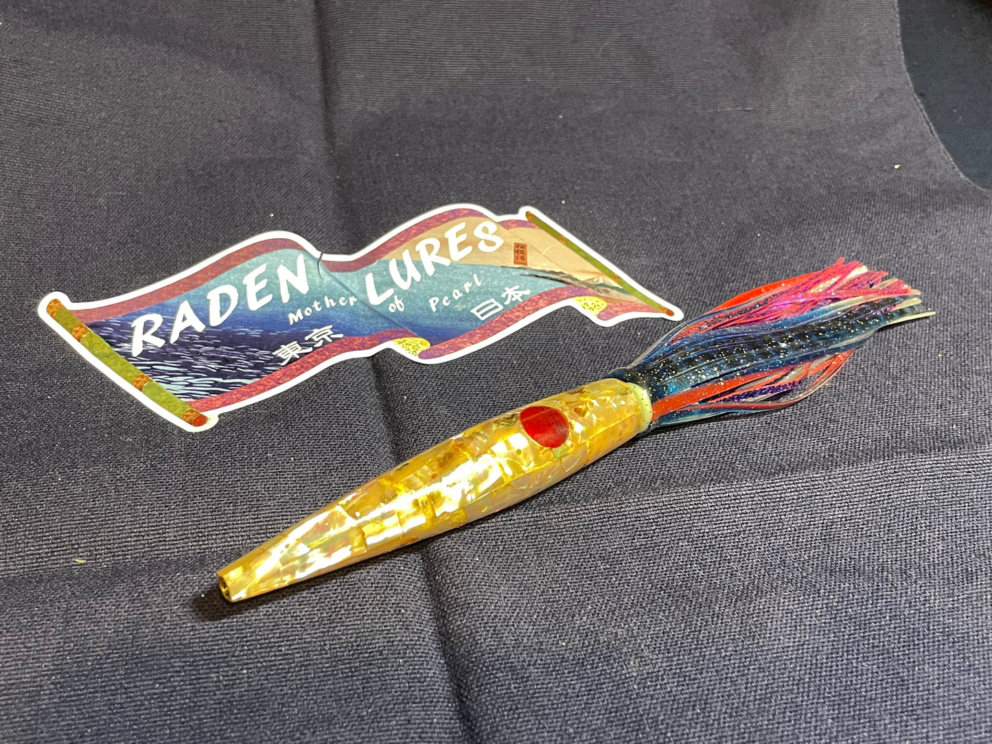 Japanese Raden Lure. Big Game Lure,Tuna ,9 in long head mother of pearl.