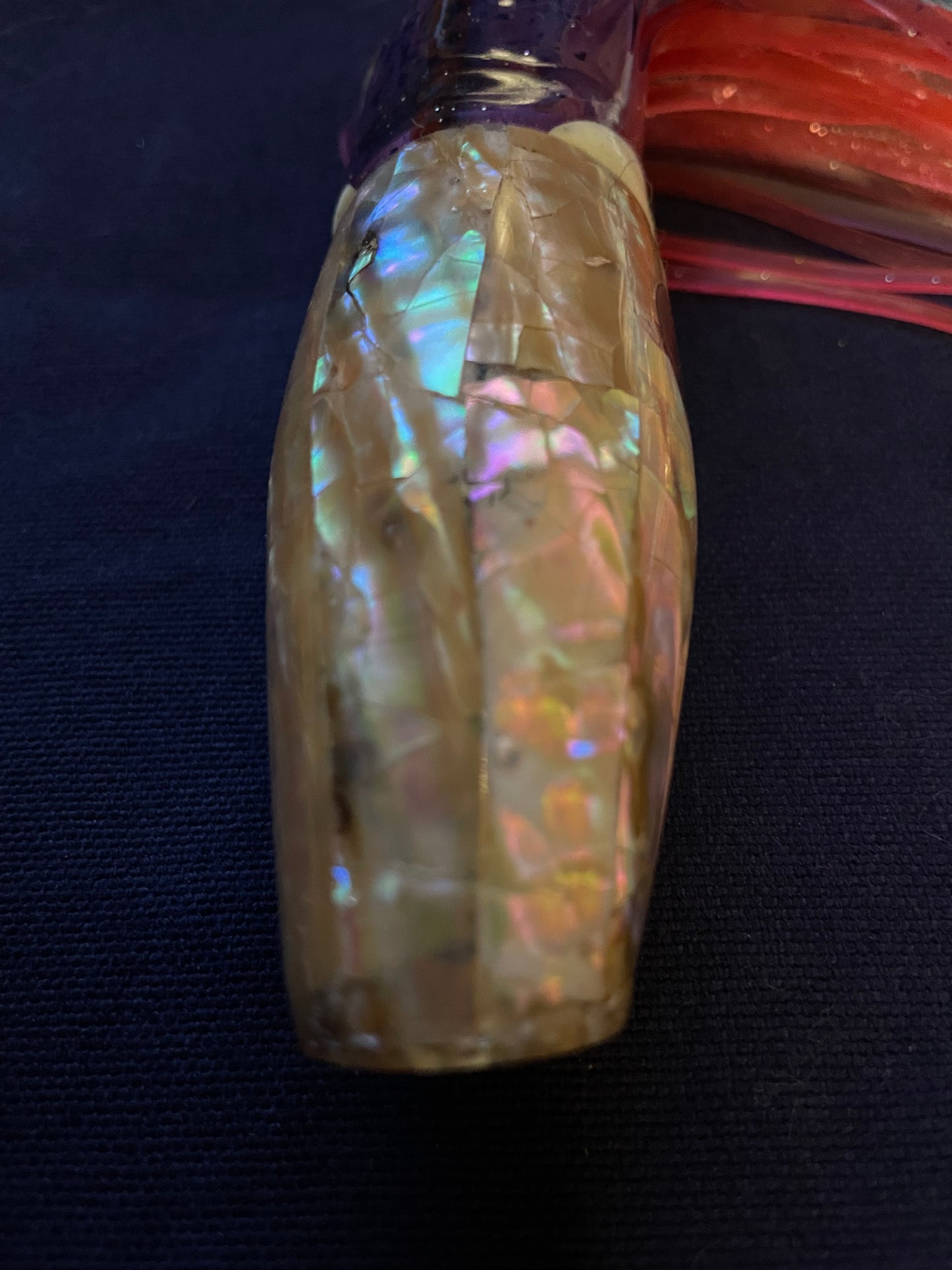 Japanese Raden Lure. Big Game Lure,Marlin Tuna ,11 " Aku eye mother of pearl.