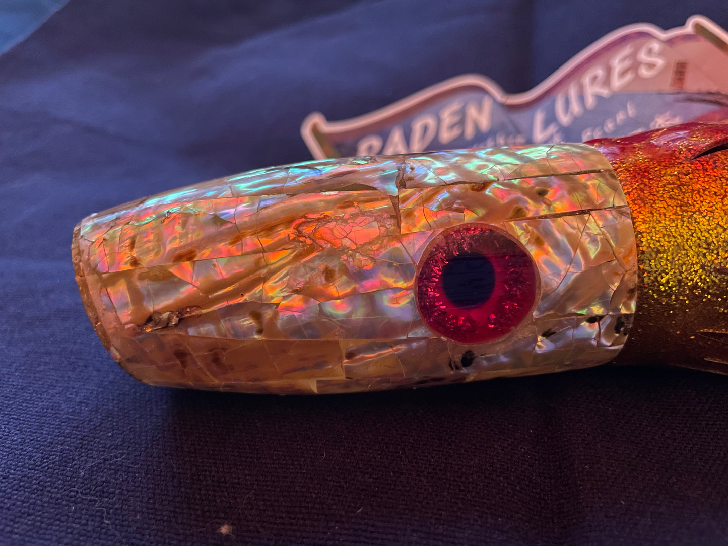 Japanese Raden Lure. Big Game Lure,Marlin Tuna ,13"  mother of pearl.