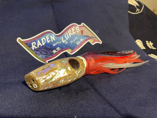 Japanese Raden Lure. Big Game Lure,Marlin Tuna ,11 " Aku eye mother of pearl.