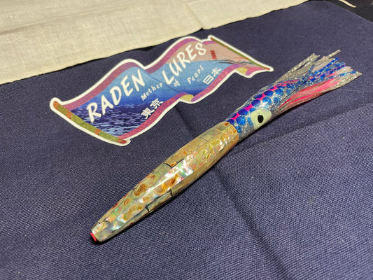 Japanese Raden Lure. Big Game Lure,Tuna ,9 in long head mother of pearl.