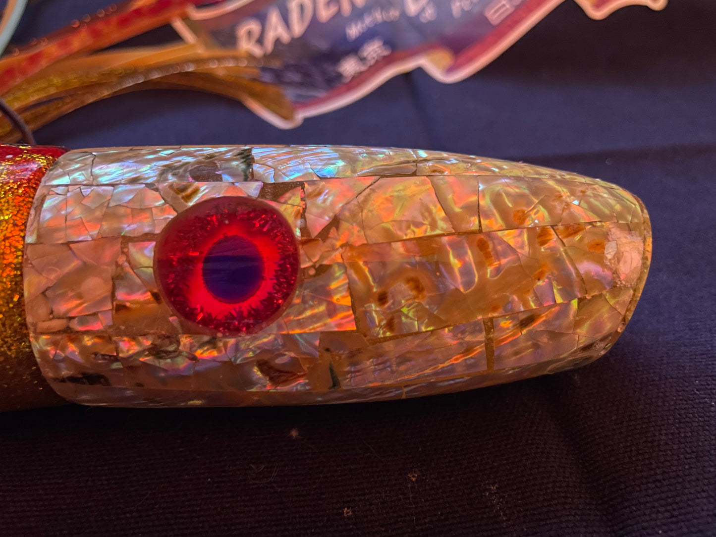 Japanese Raden Lure. Big Game Lure,Marlin Tuna ,13"  mother of pearl.