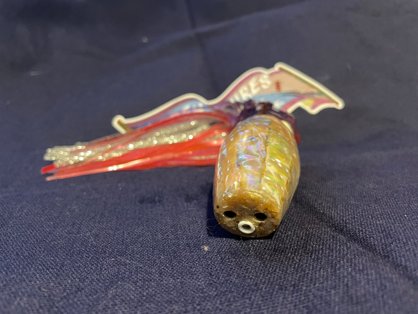 Japanese Raden Lure. Big Game Lure,Marlin Tuna ,11 " Aku eye mother of pearl.
